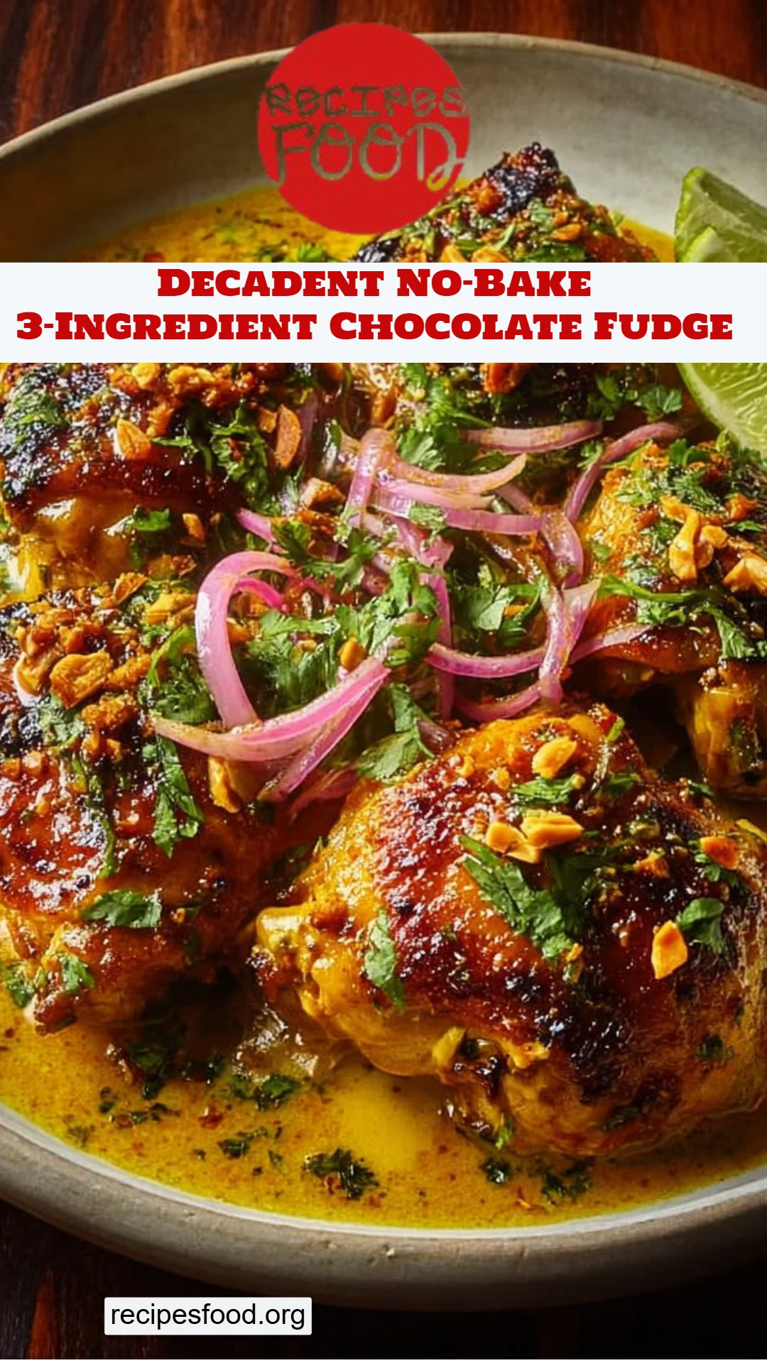 Decadent No-Bake 3-Ingredient Chocolate Fudge