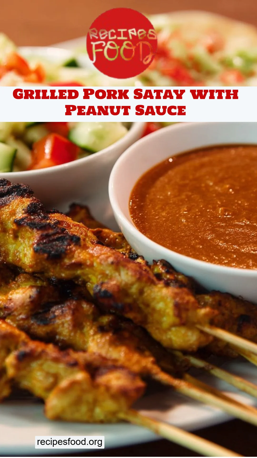Grilled Pork Satay with Peanut Sauce