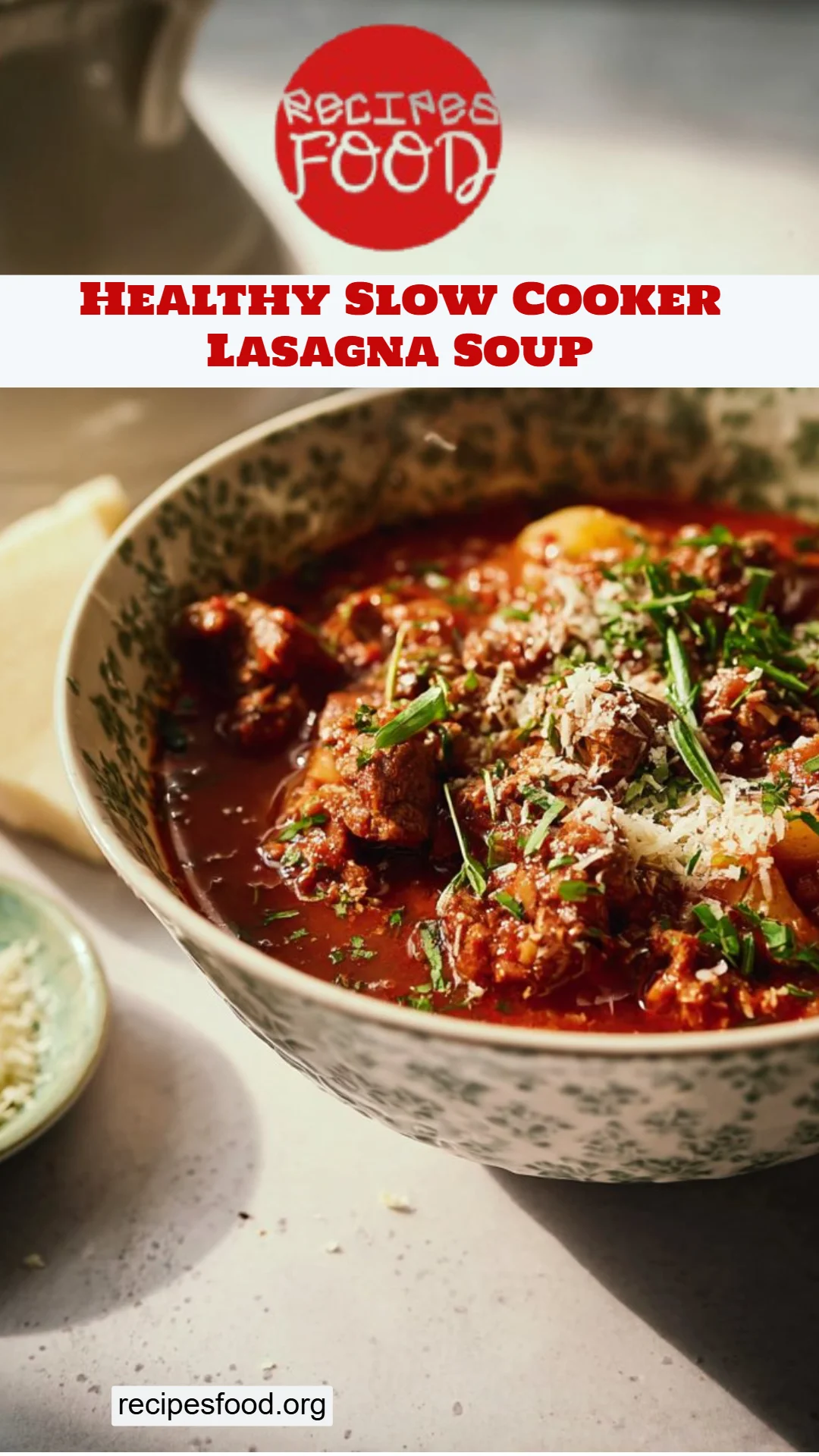 Healthy Slow Cooker Lasagna Soup