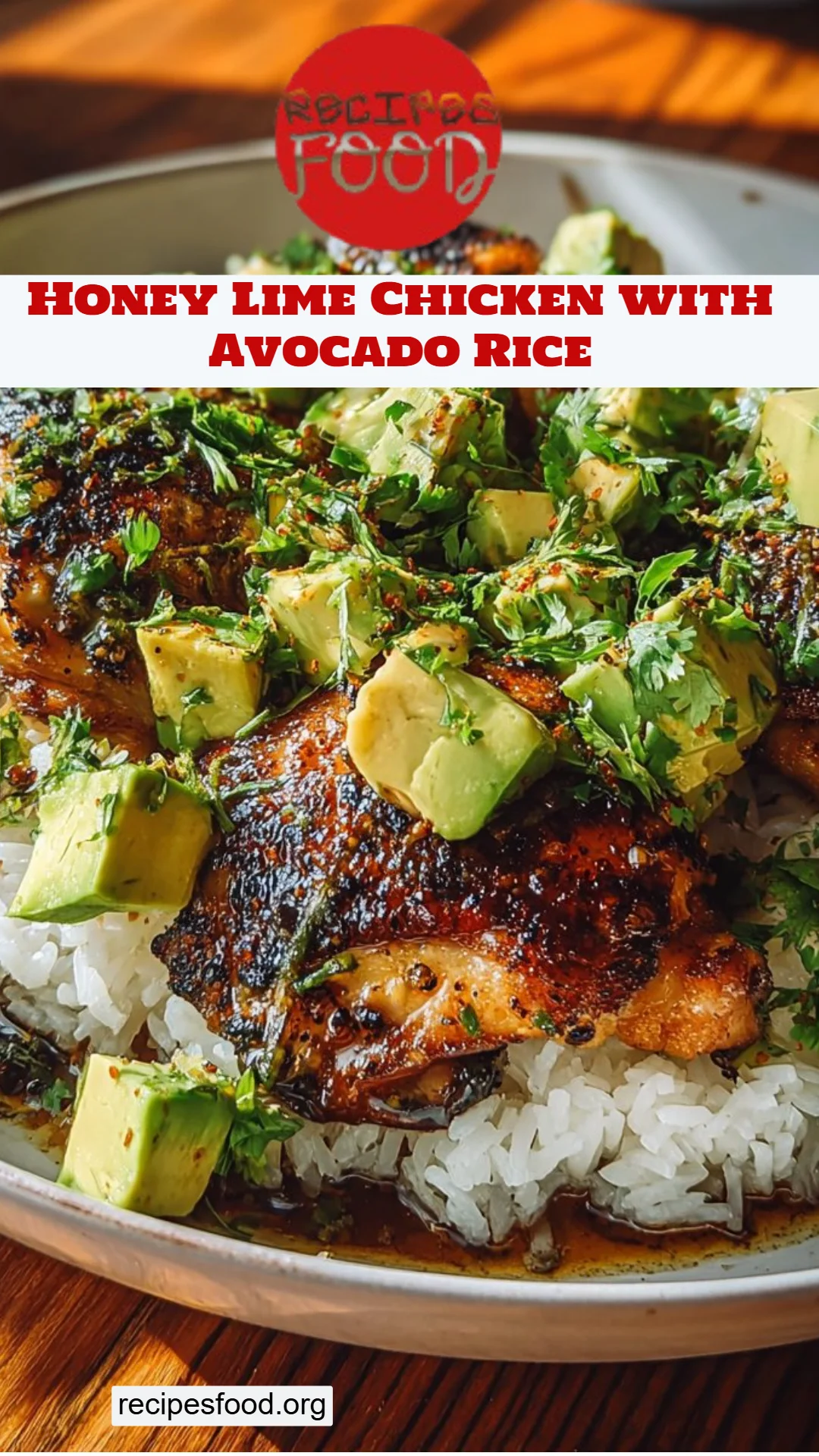 Honey Lime Chicken with Avocado Rice