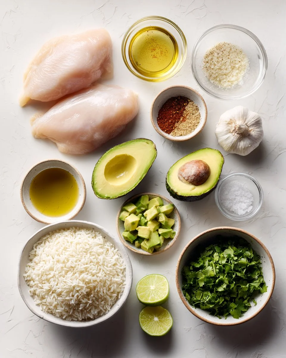 Honey Lime Chicken with Avocado Rice