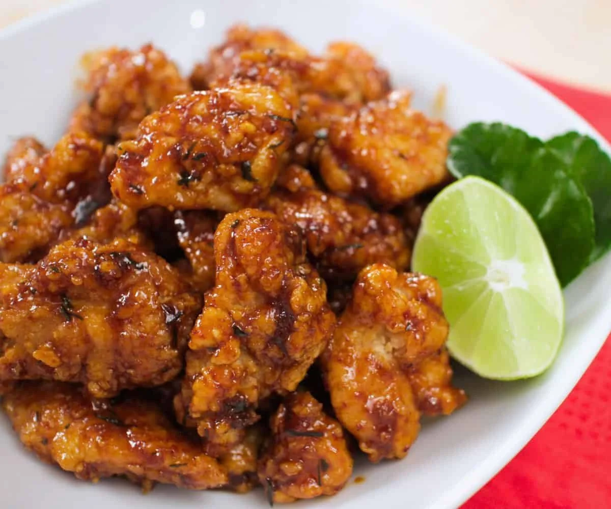 Hot Thai Chicken with Sweet Chili Lime Sauce