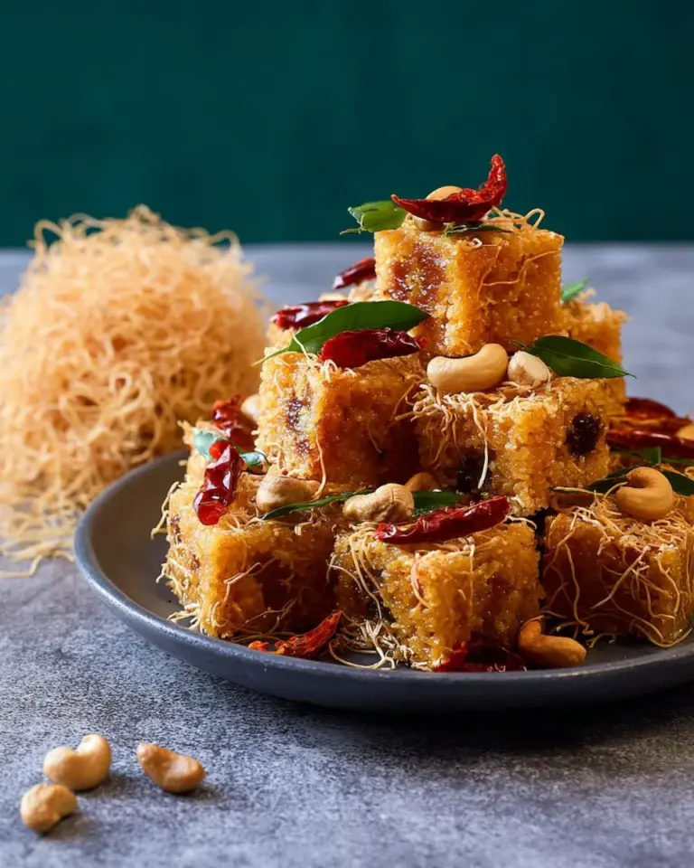 Mee Krob - Sweet and sour crispy noodle treats, perfect for a tasty snack.