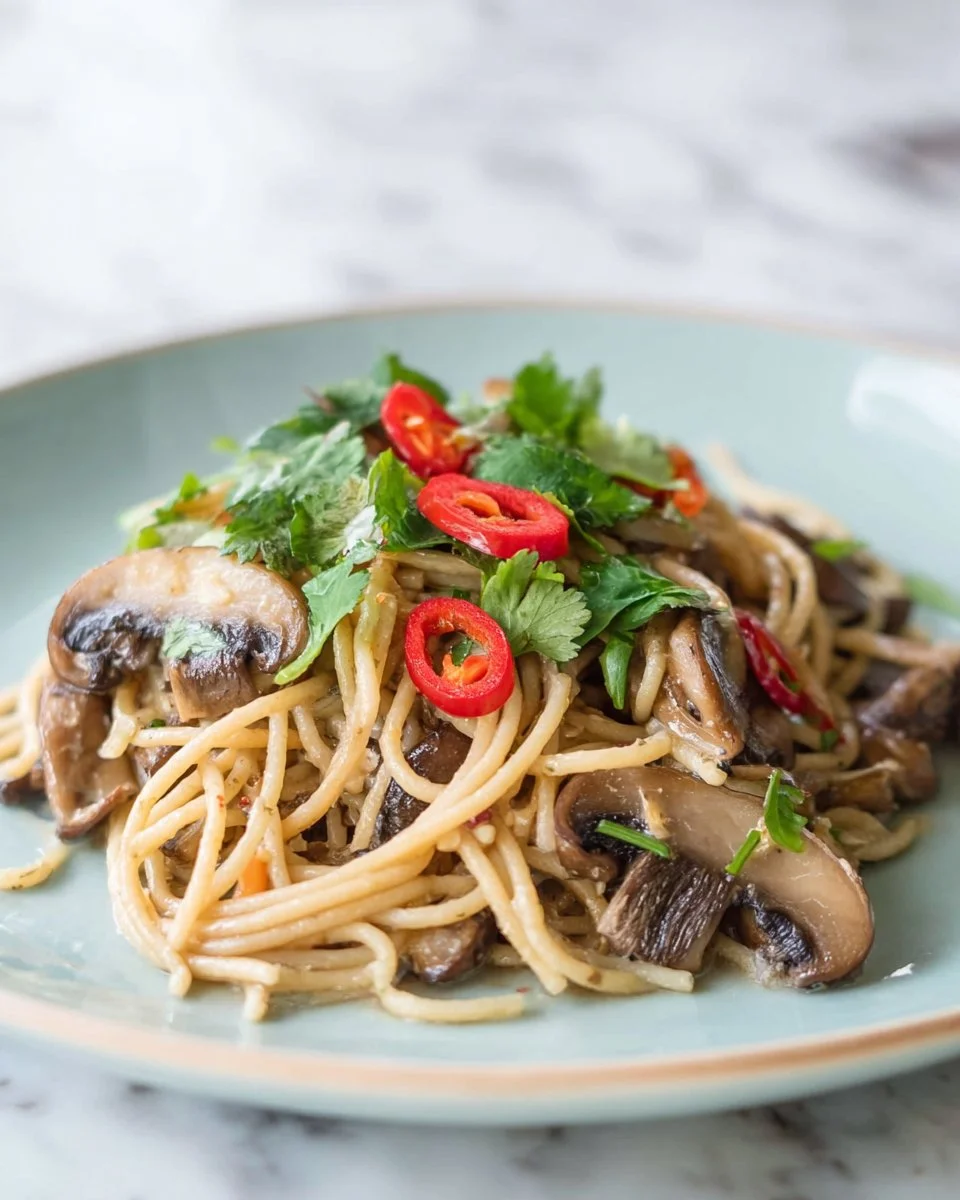 Miso Pasta with Shiitake Mushrooms Recipe