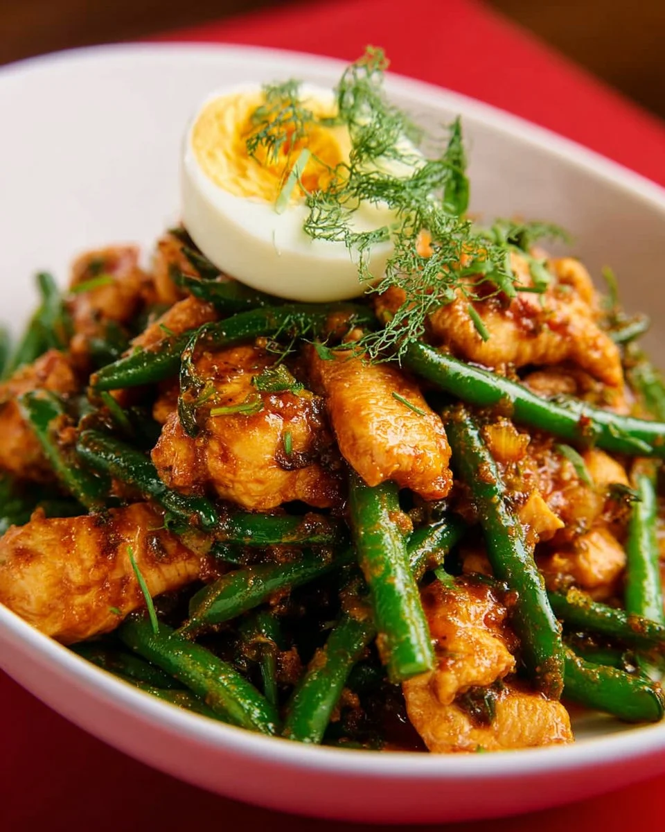Pad Prik King Thai Red Curry Stir Fry with Chicken