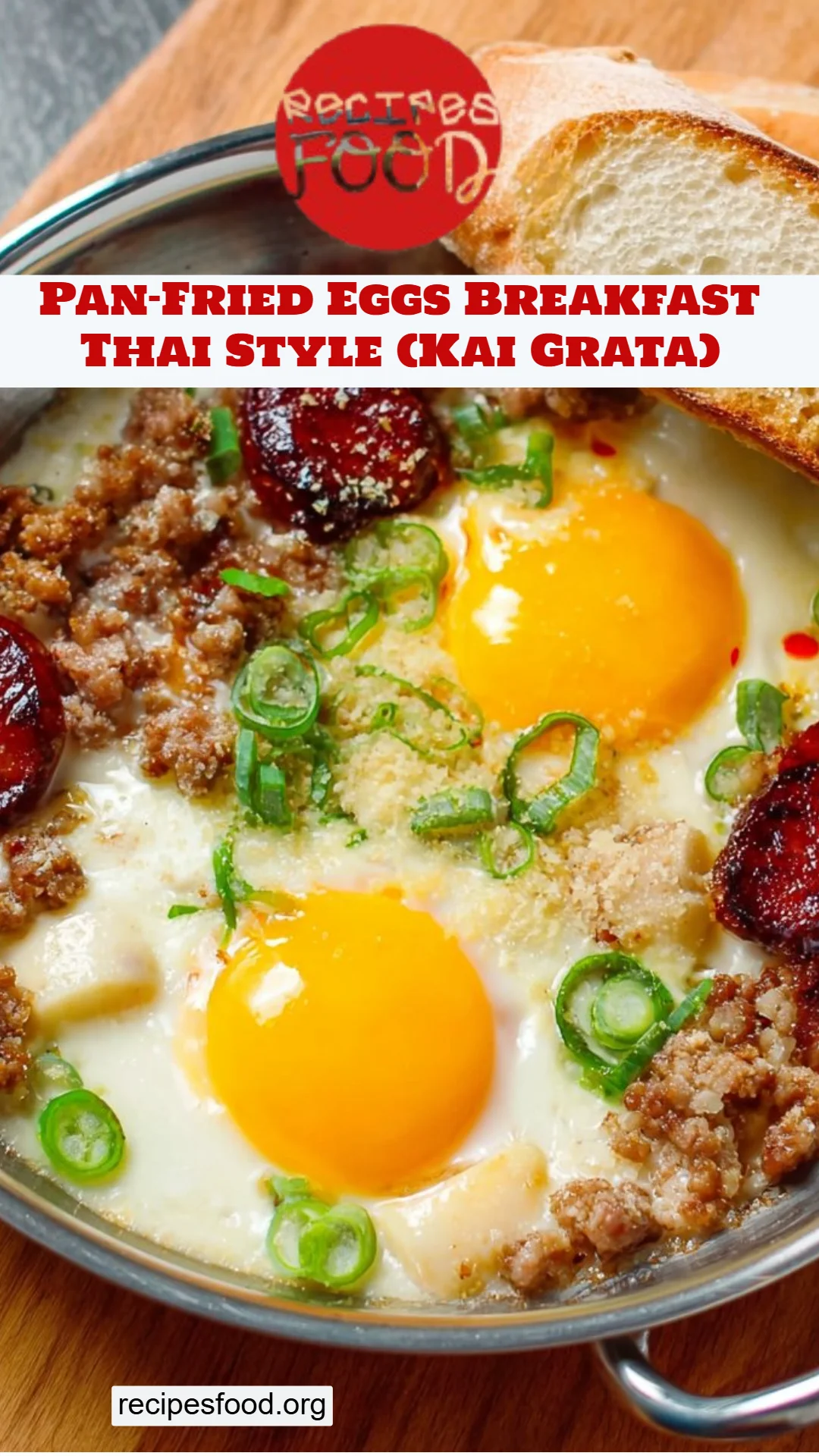 Pan-Fried Eggs Breakfast Thai Style (Kai Grata)