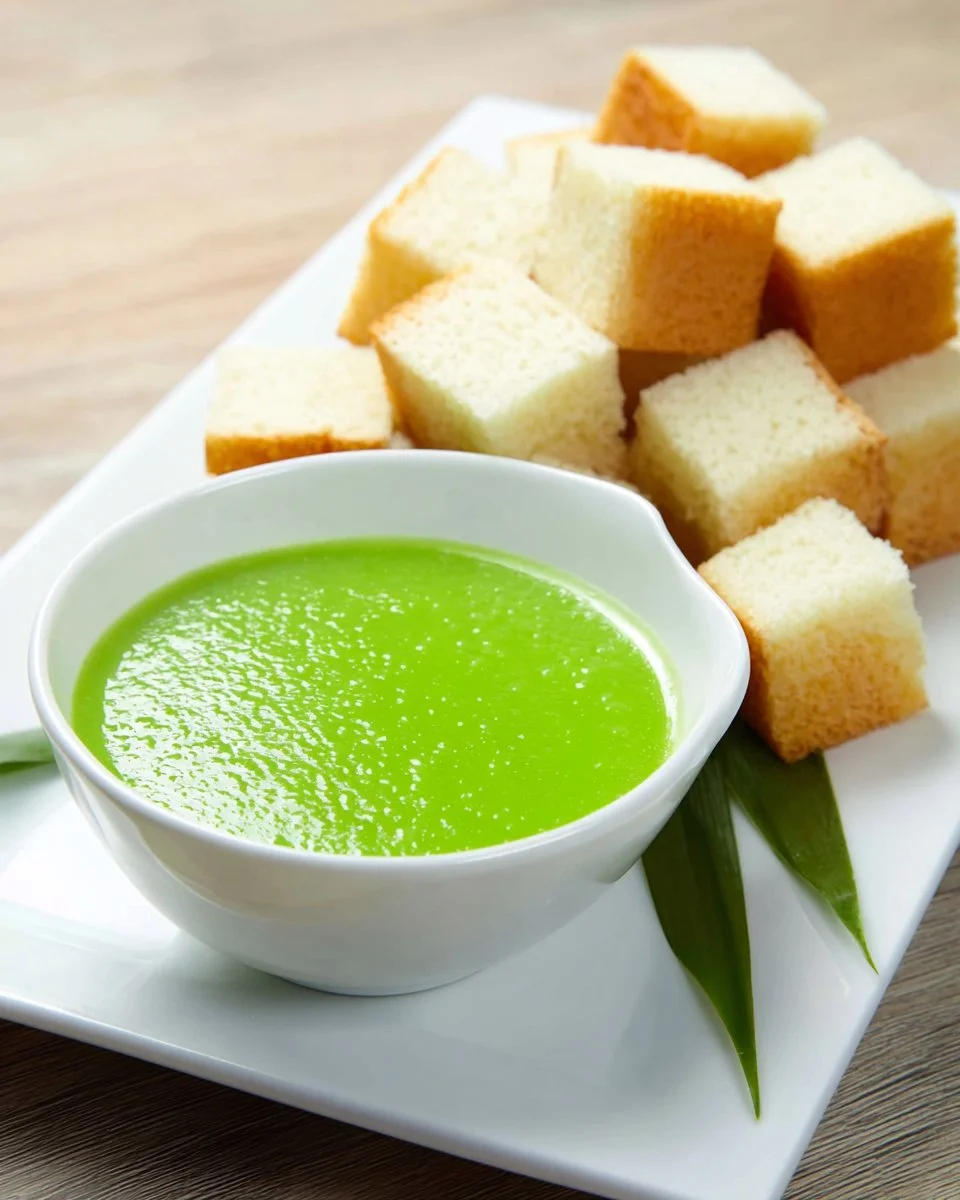 Pandan Coconut Custard Fondue