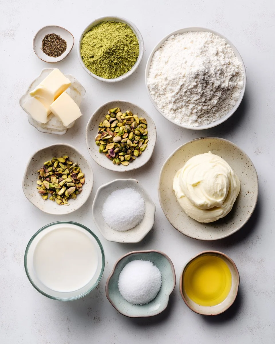Pistachio Cupcakes with Vanilla Buttercream Frosting