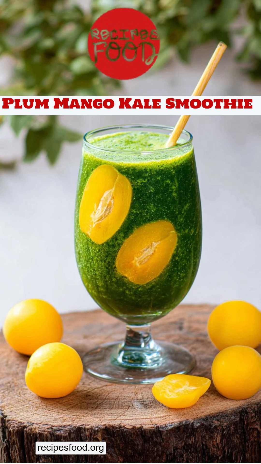 Plum Mango Kale Smoothie