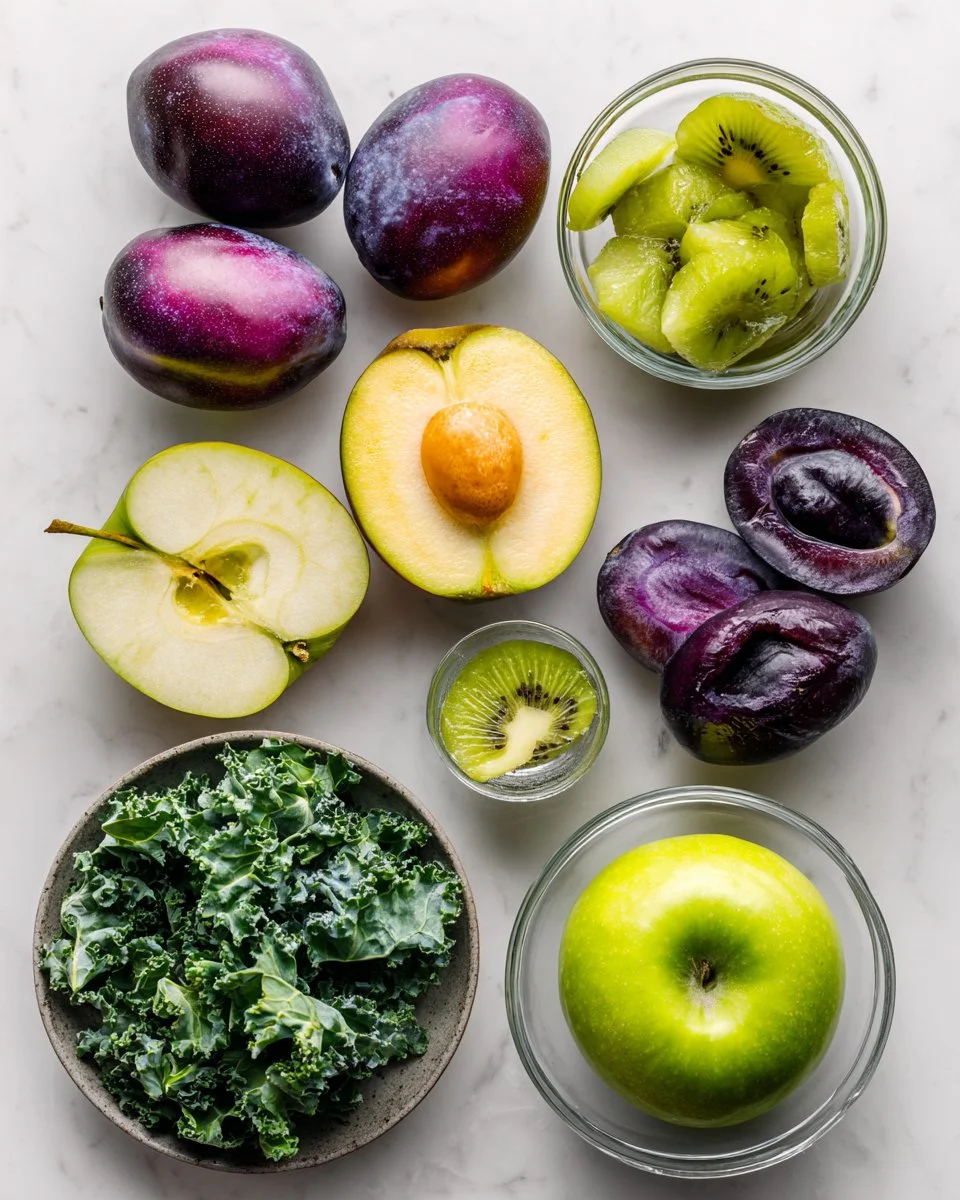 Plum Mango Kale Smoothie