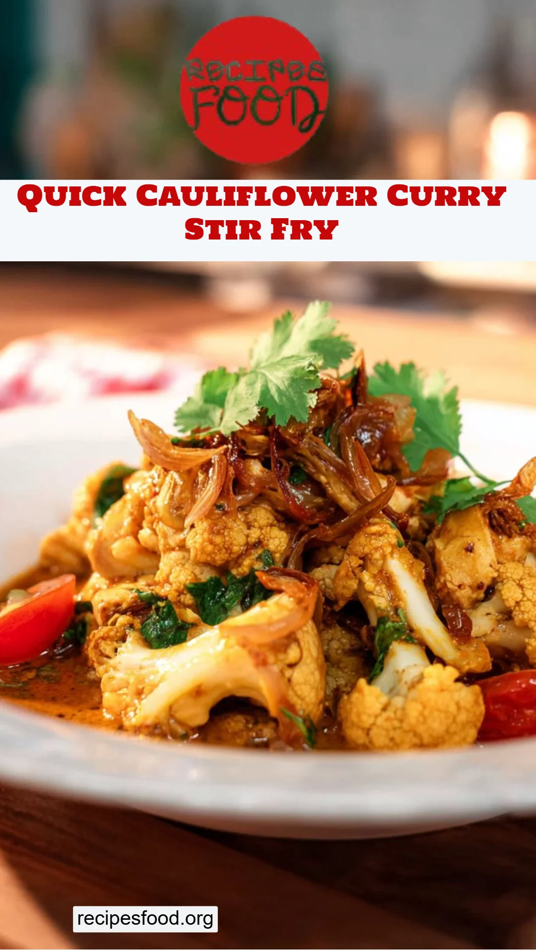 Quick Cauliflower Curry Stir Fry