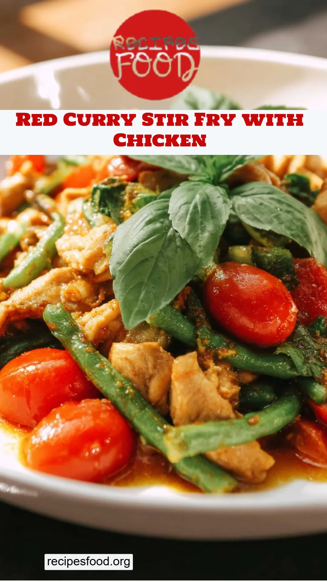 Red Curry Stir Fry with Chicken