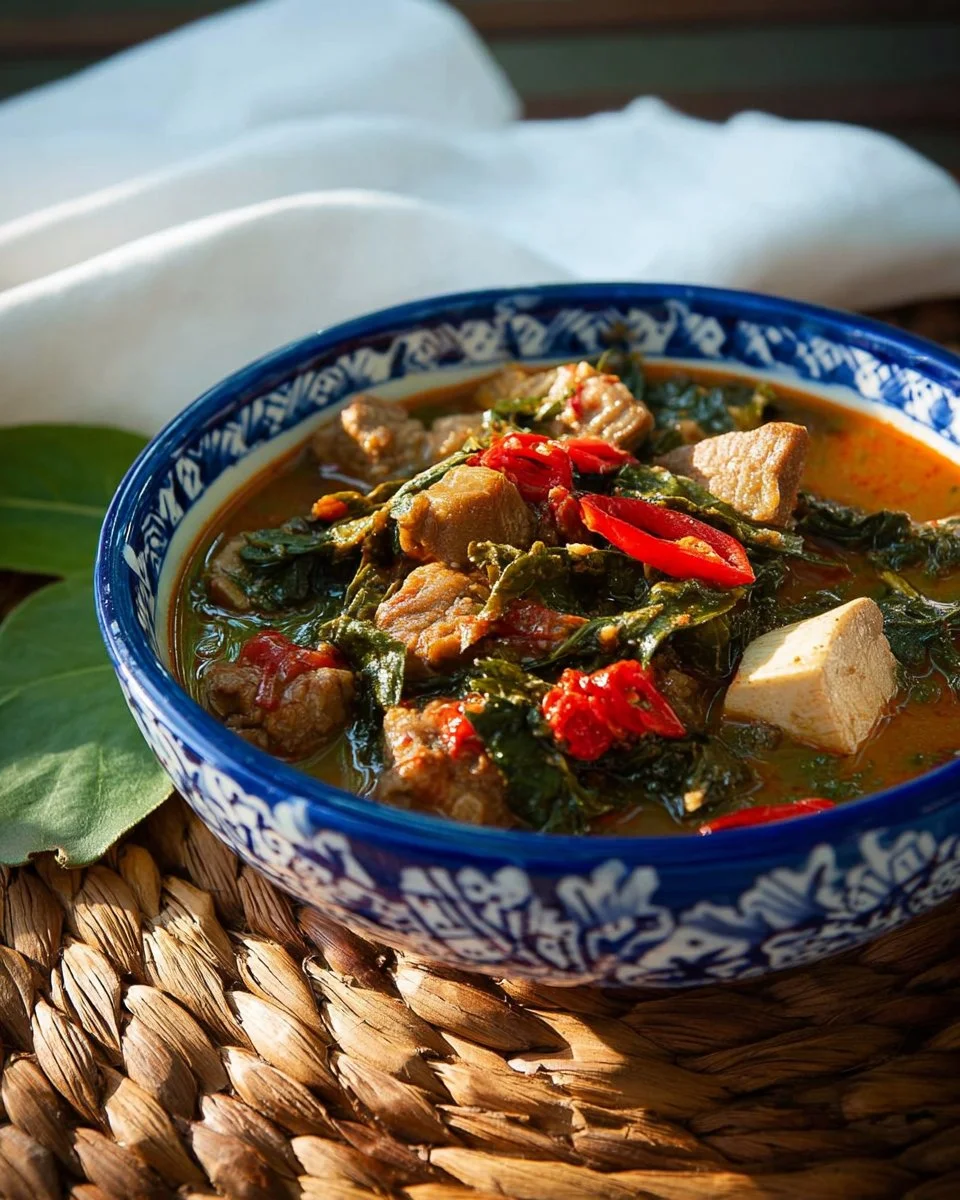 Delicious Ribs and Jackfruit Curry with Tomato served in a bowl