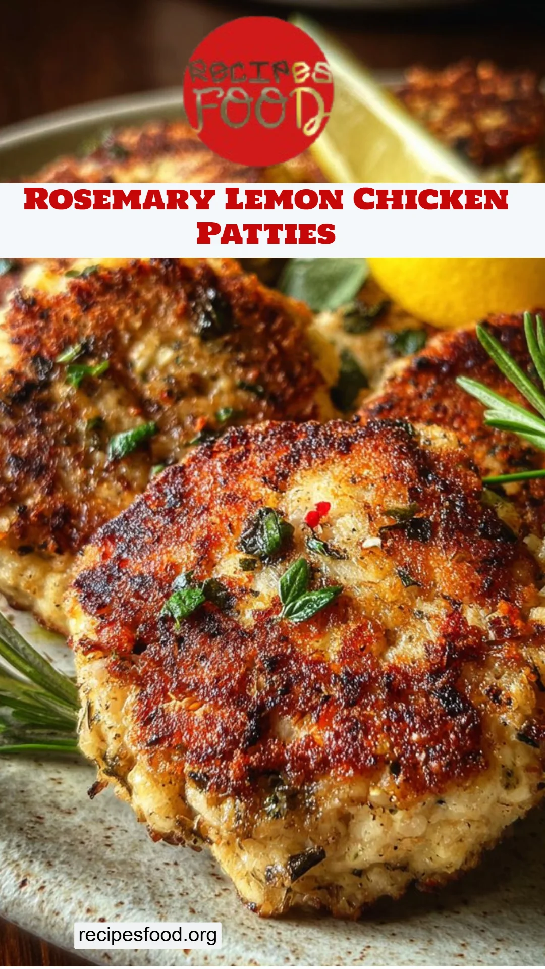 Rosemary Lemon Chicken Patties