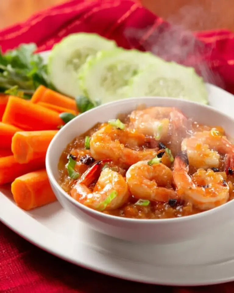 Delicious spicy shrimp dip with fresh shrimp and chili for a flavorful snack
