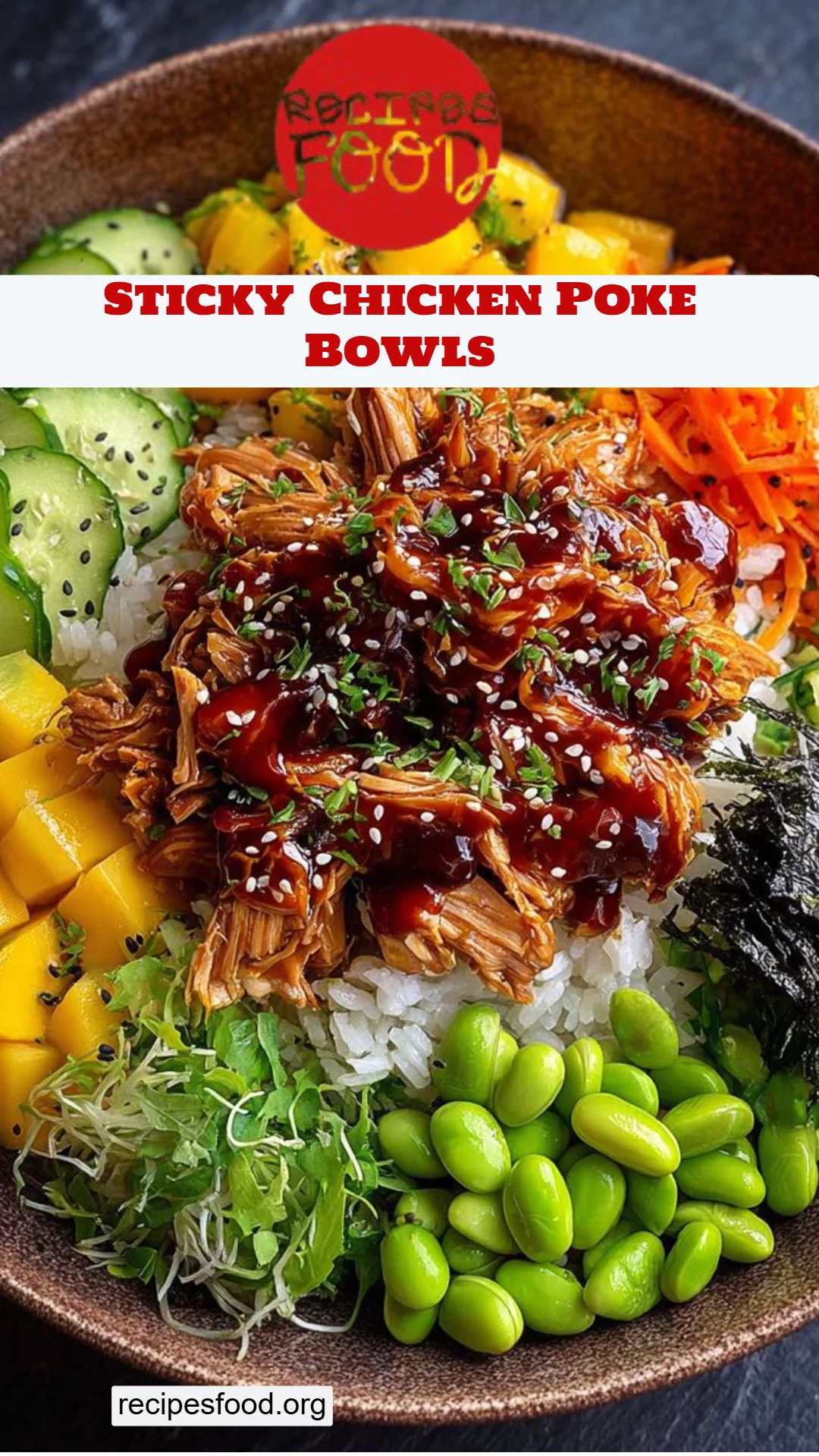 Sticky Chicken Poke Bowls