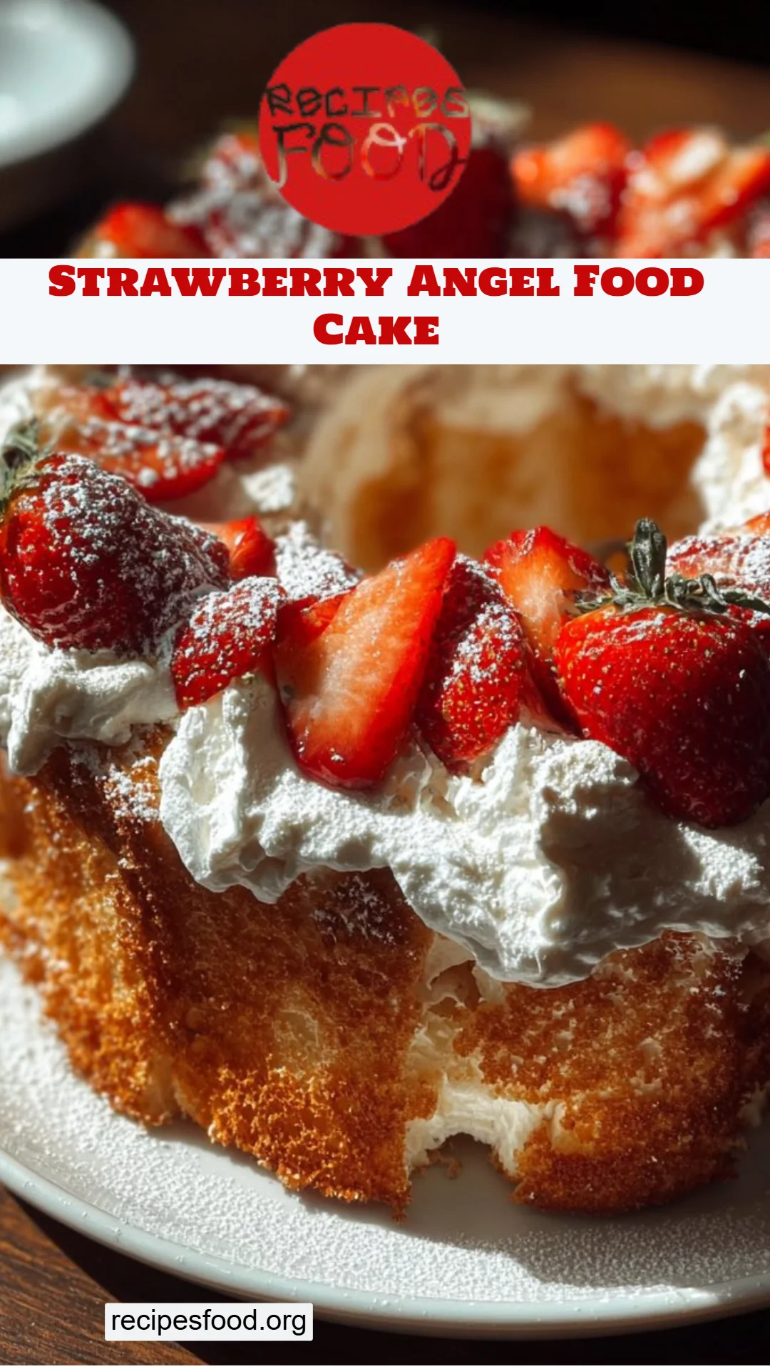 Strawberry Angel Food Cake