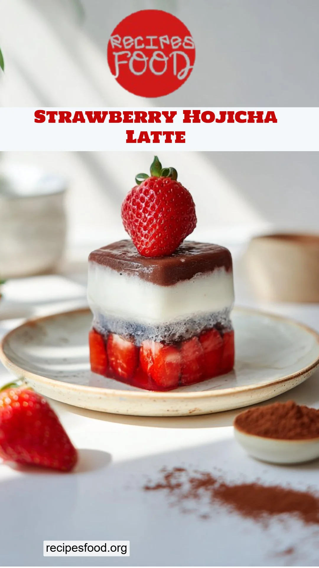 Strawberry Hojicha Latte