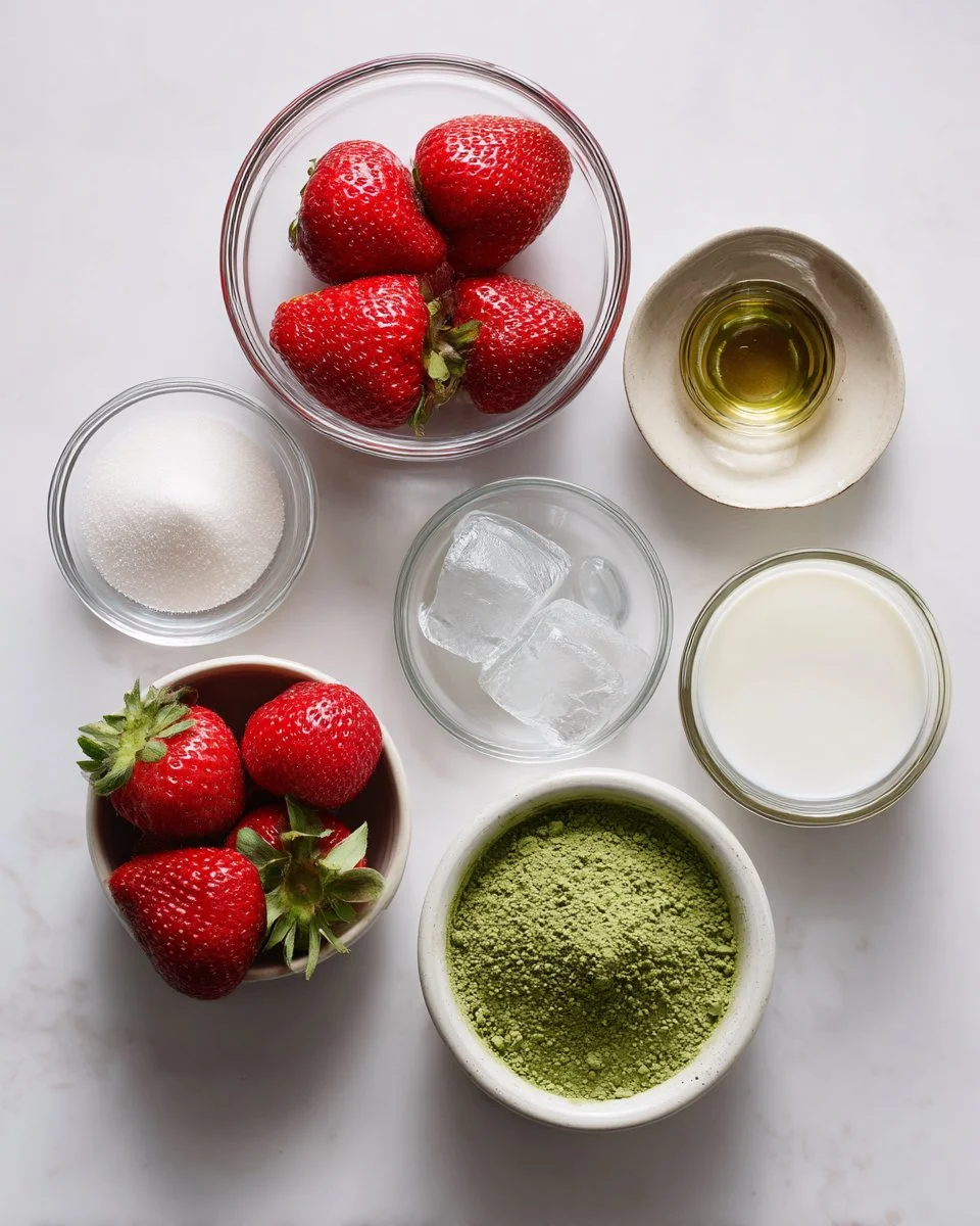 Strawberry Matcha Latte