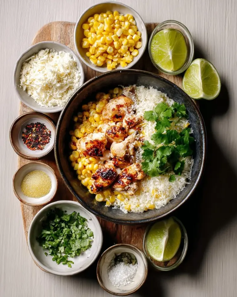 Delicious Street Corn Chicken Bowls with fresh ingredients.