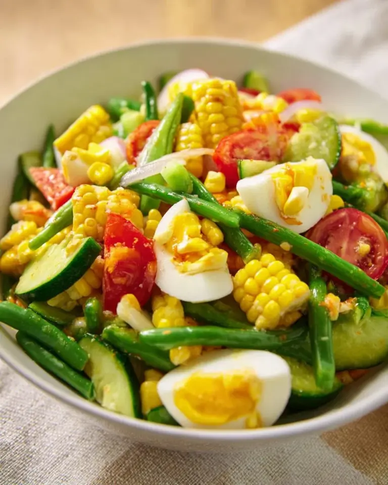 Delicious Thai Corn Cucumber Salad with fresh ingredients and vibrant colors.