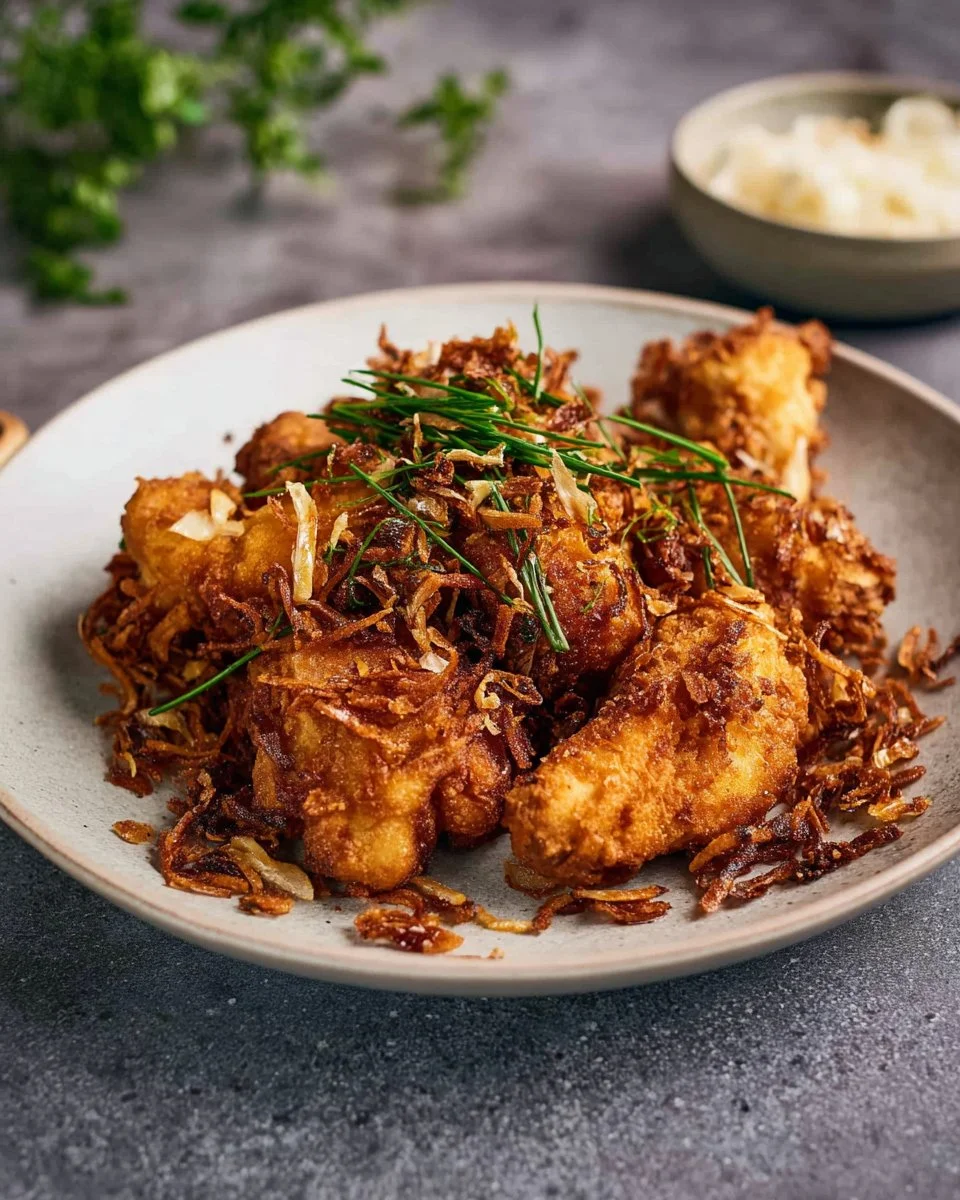 Delicious Hat Yai style Thai Fried Chicken, crispy and flavorful dish