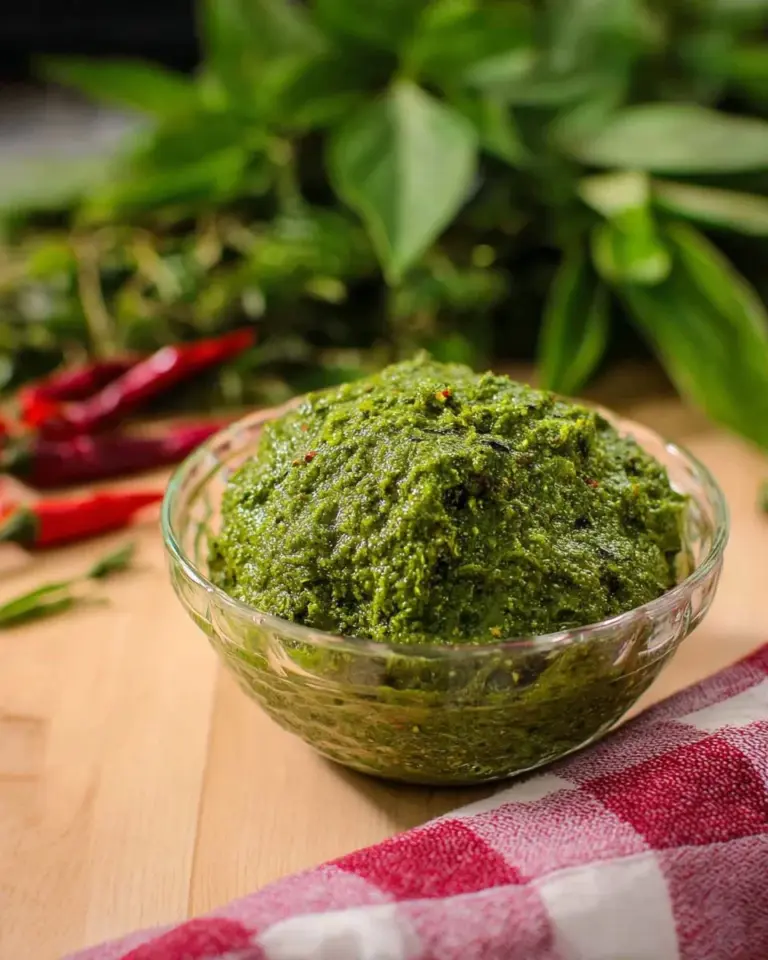 Bowl of delicious Thai green curry made with homemade green curry paste