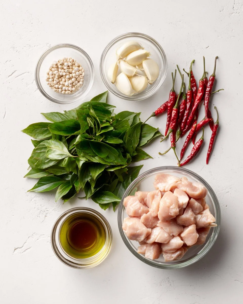 Thai Holy Basil Chicken | Stir-Fried Chicken with Holy Basil