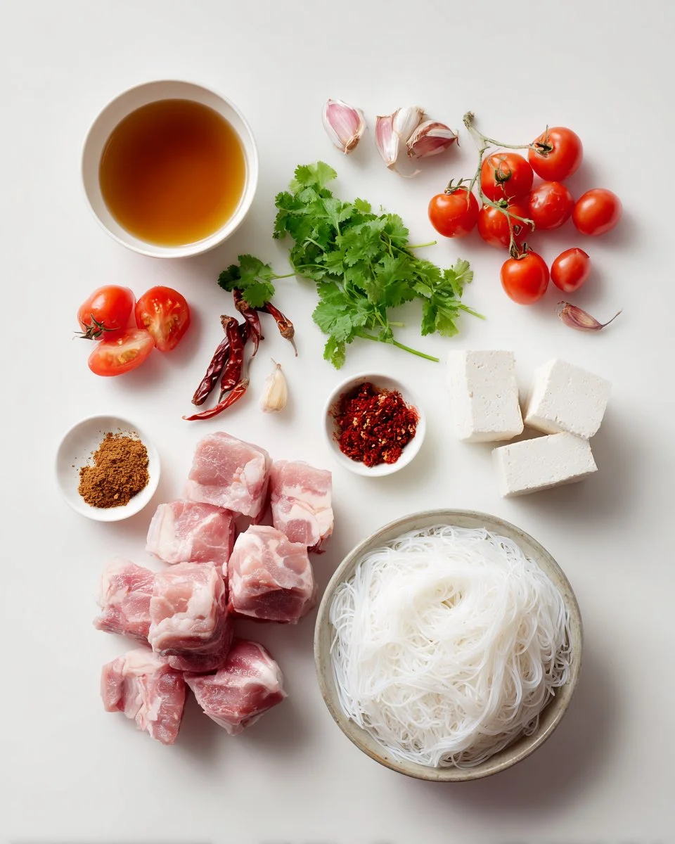 Thai Pork & Tomato Noodles - Kanom Jeen Nam Ngiew