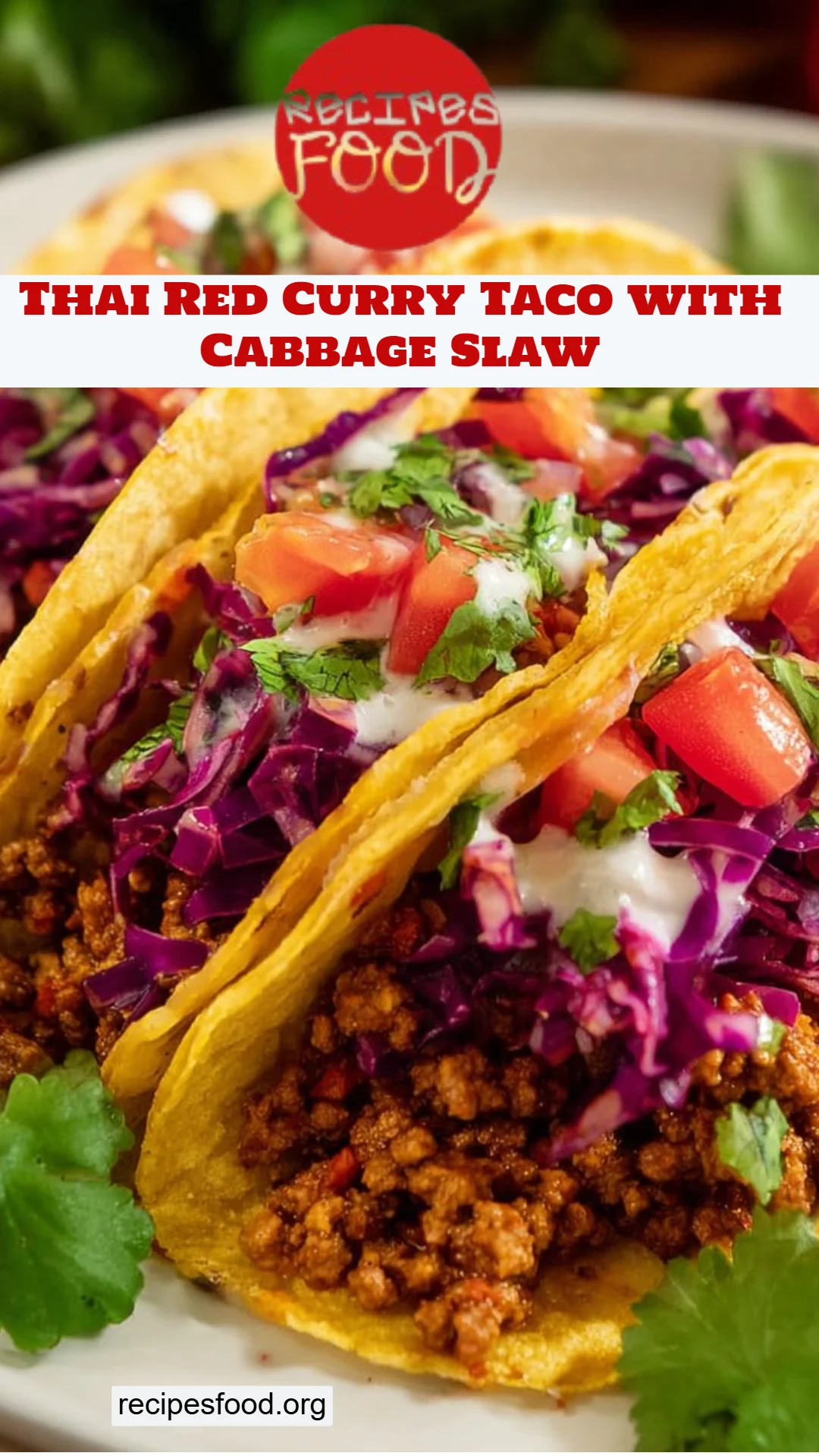 Thai Red Curry Taco with Cabbage Slaw