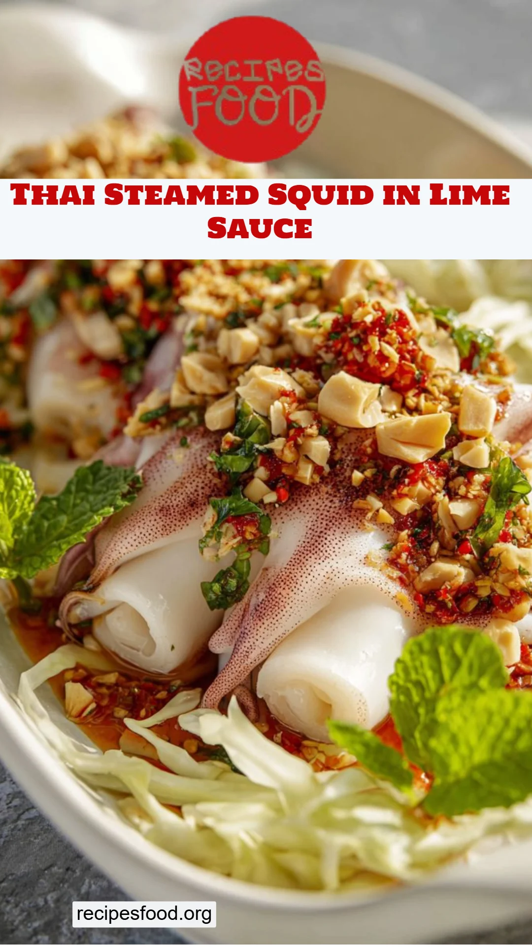 Thai Steamed Squid in Lime Sauce