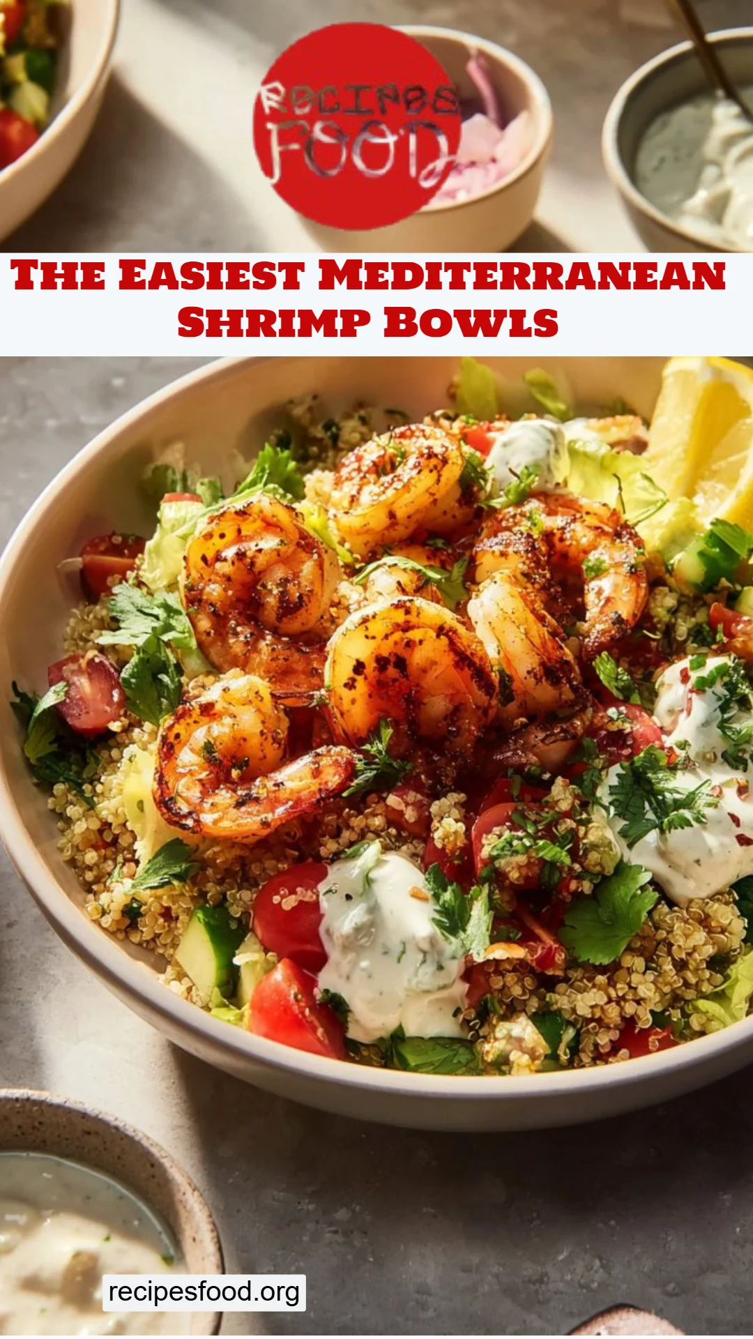 The Easiest Mediterranean Shrimp Bowls