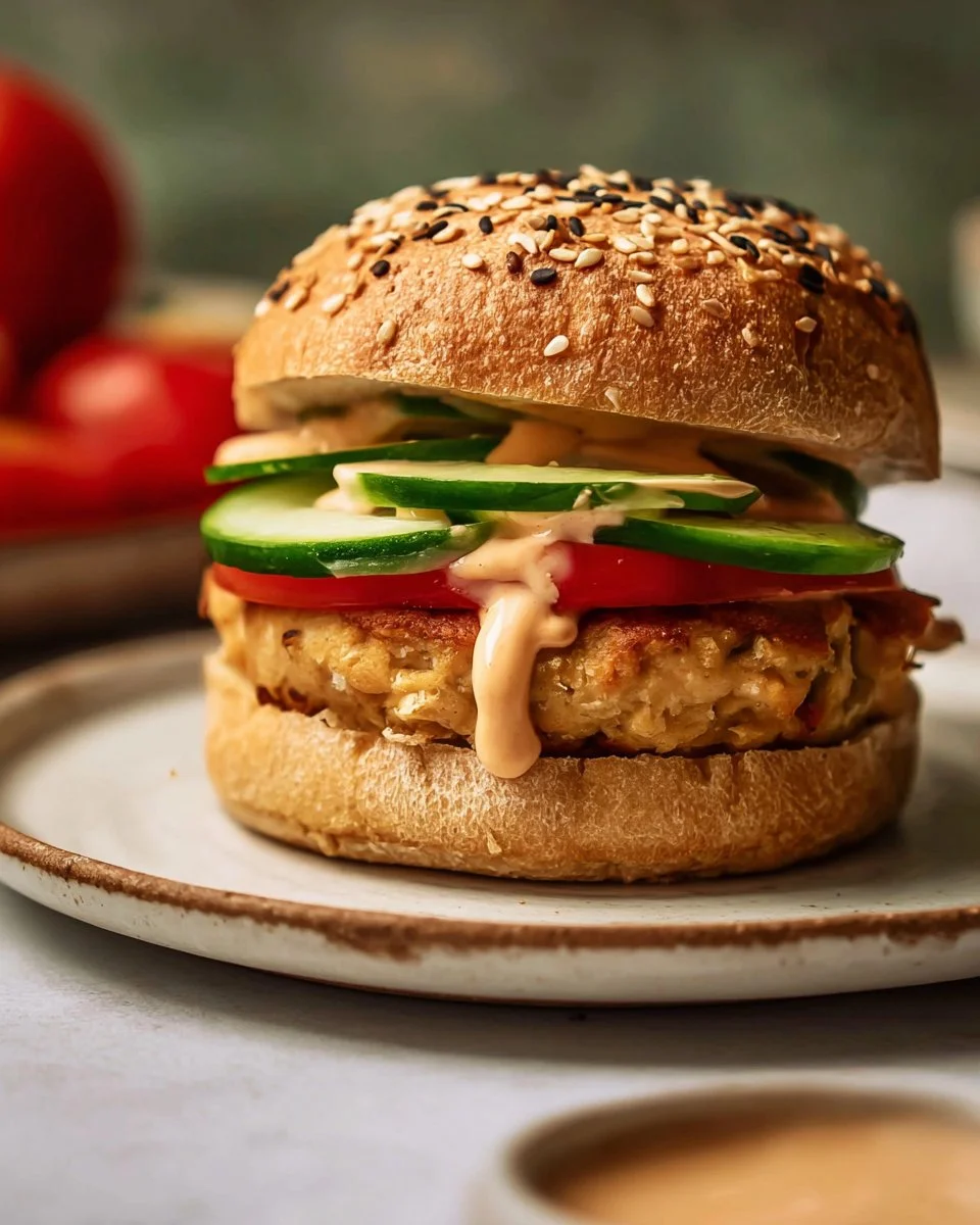 Juicy tilapia burgers served with fresh toppings and condiments