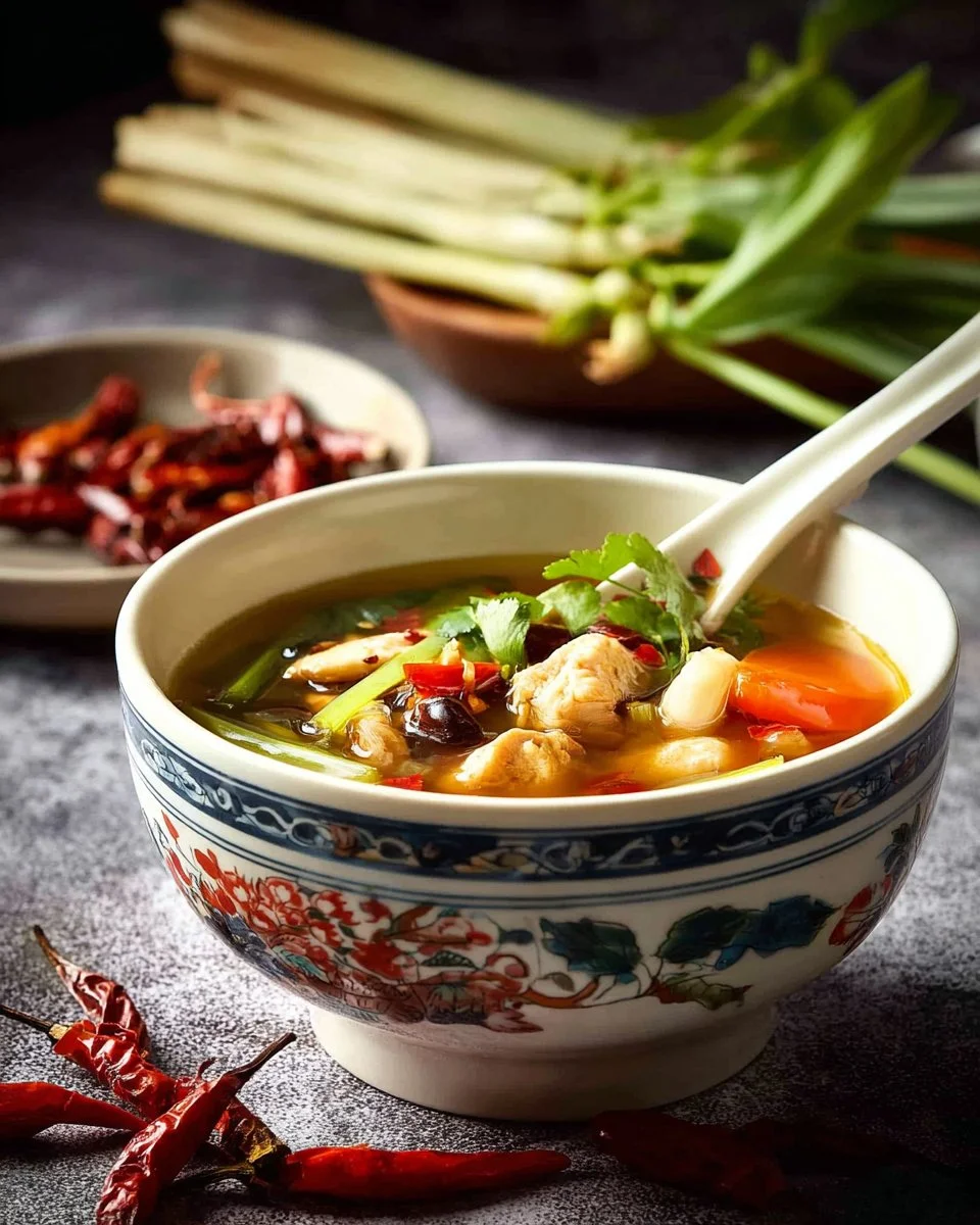 Tom Yum Soup with Chicken Wings