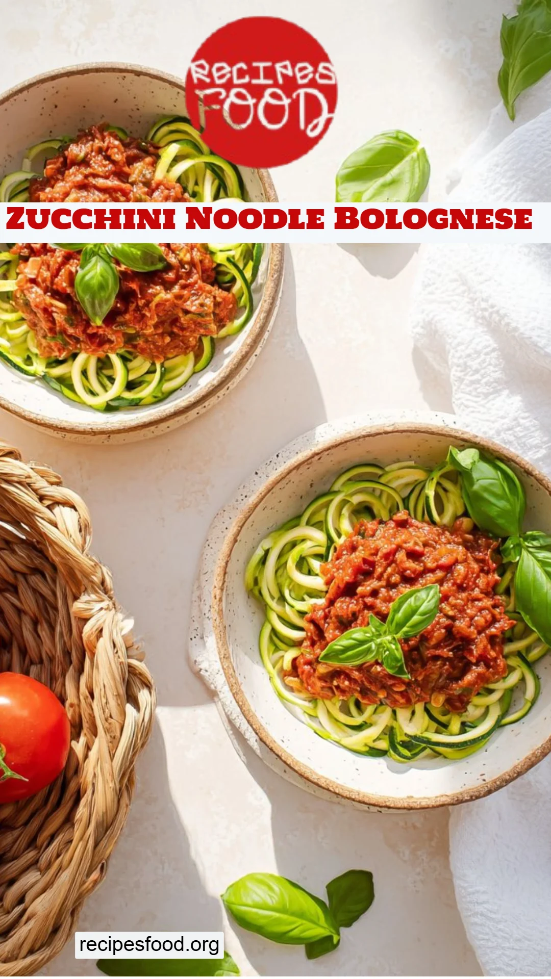 Zucchini Noodle Bolognese