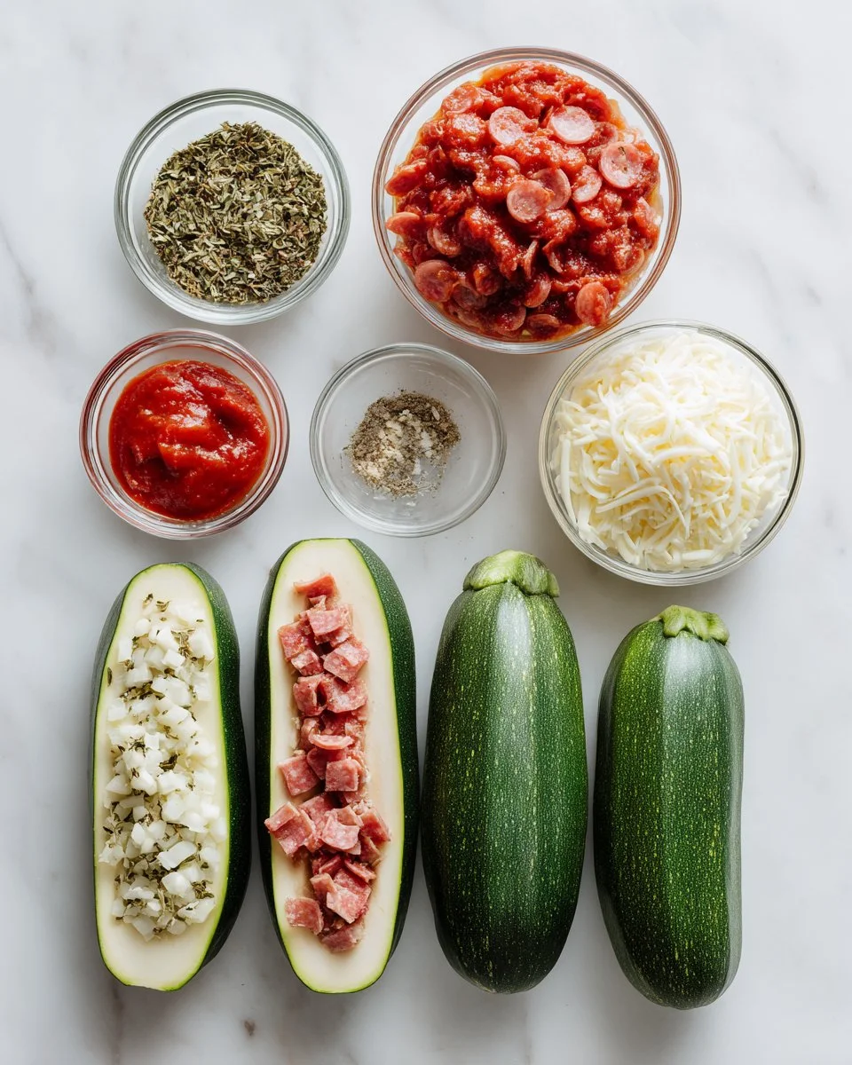 Zucchini Pizza Boats