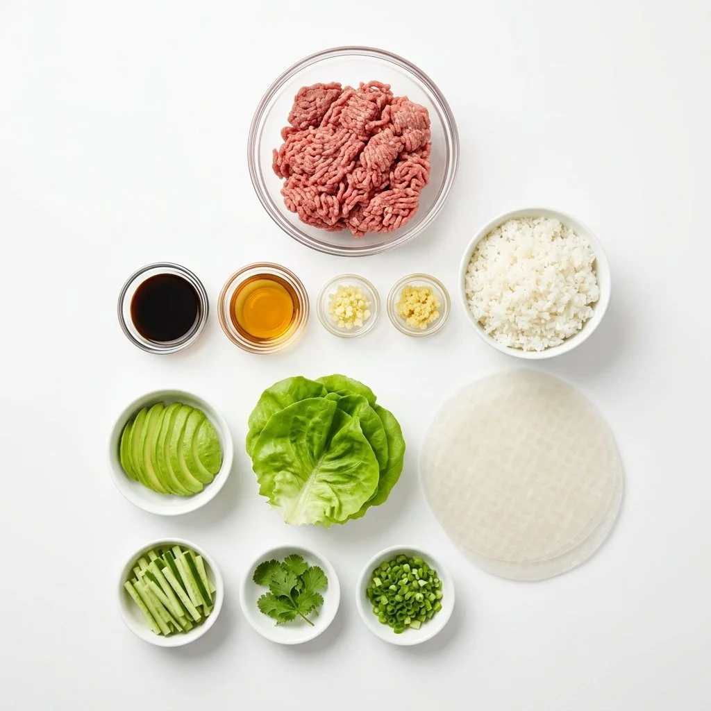30 Minute Korean Beef and Avocado Rice Rolls