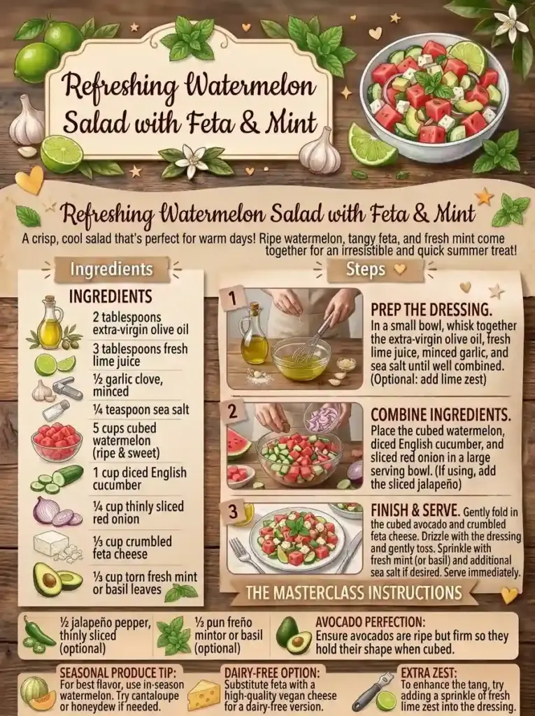 Refreshing Watermelon Salad with Feta & Mint A Summer Delight