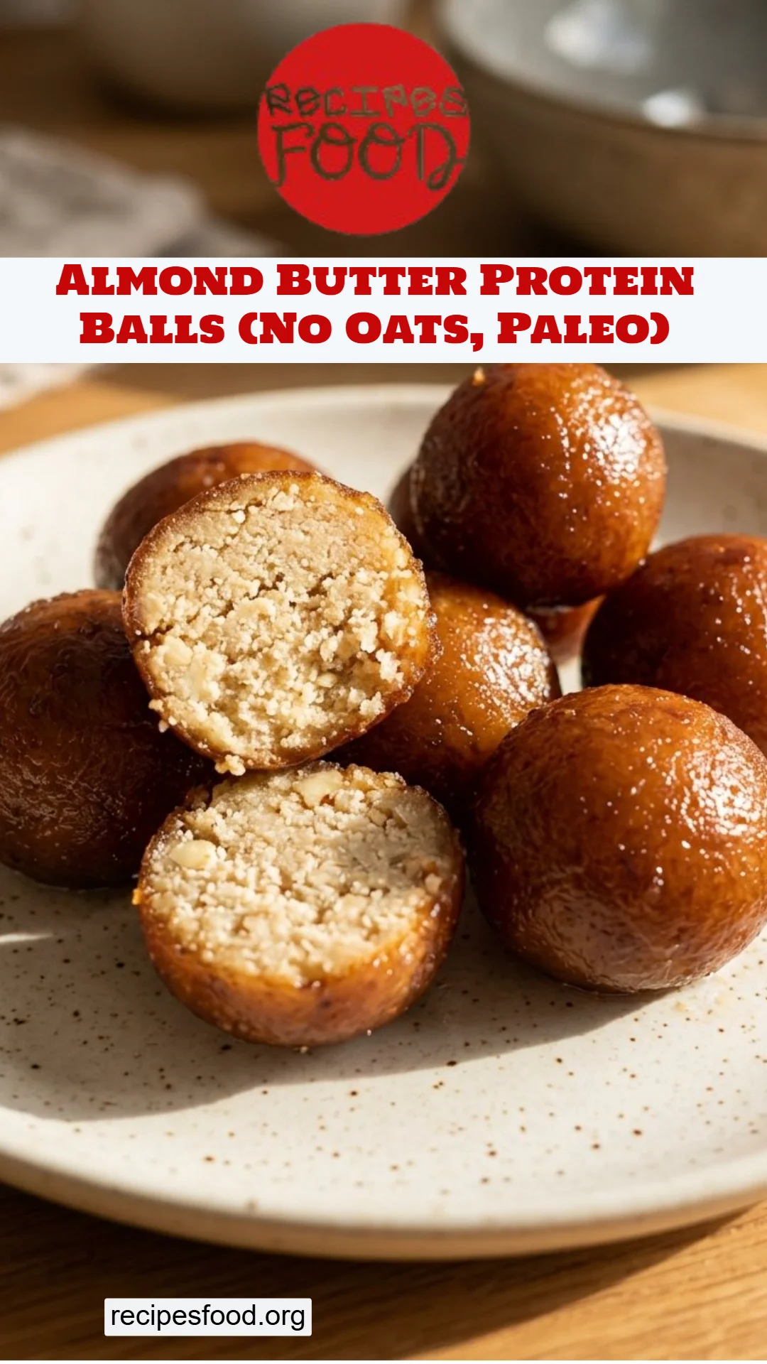 Almond Butter Protein Balls (No Oats, Paleo)