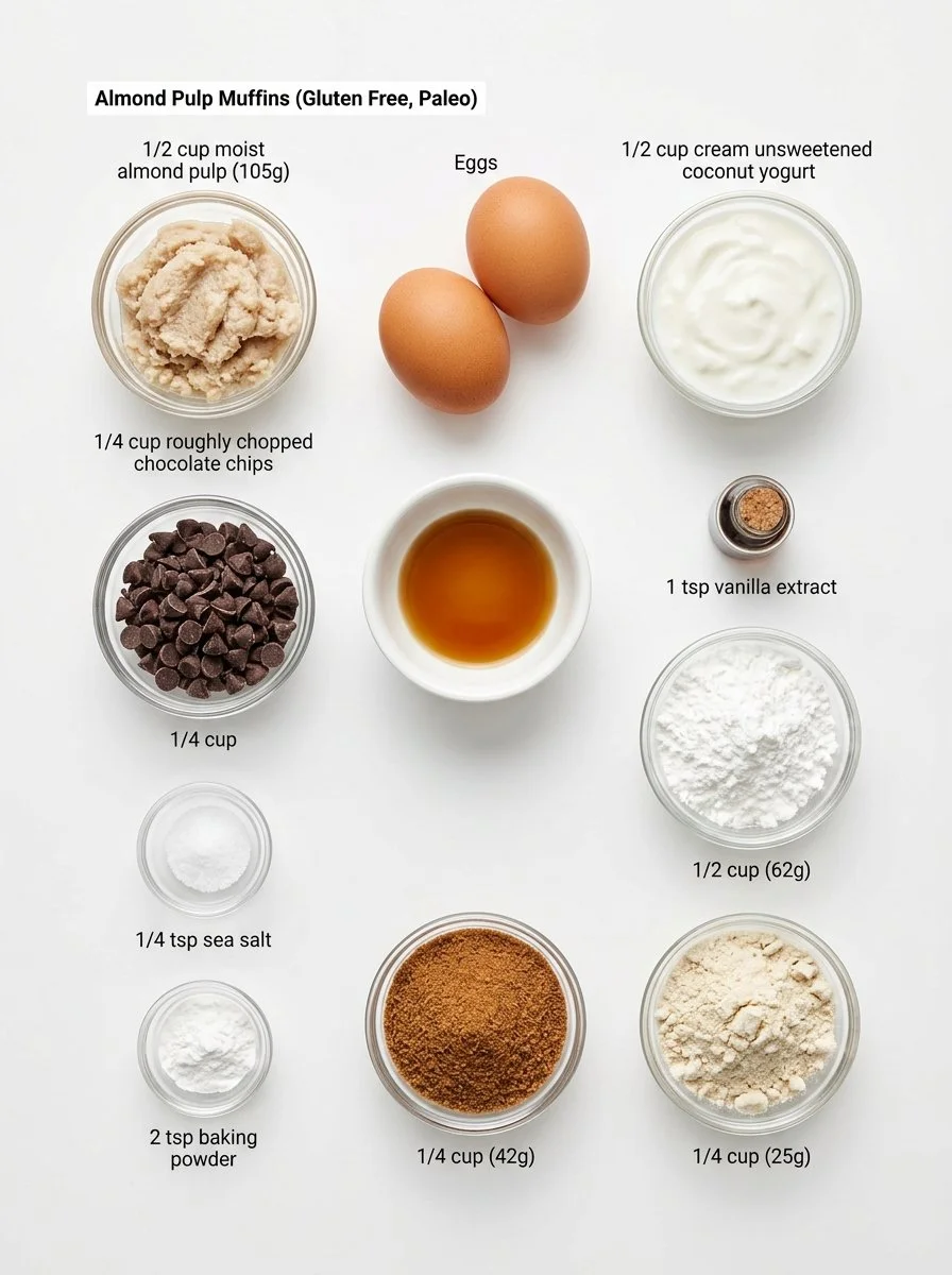 Almond Pulp Muffins (Gluten Free, Paleo)