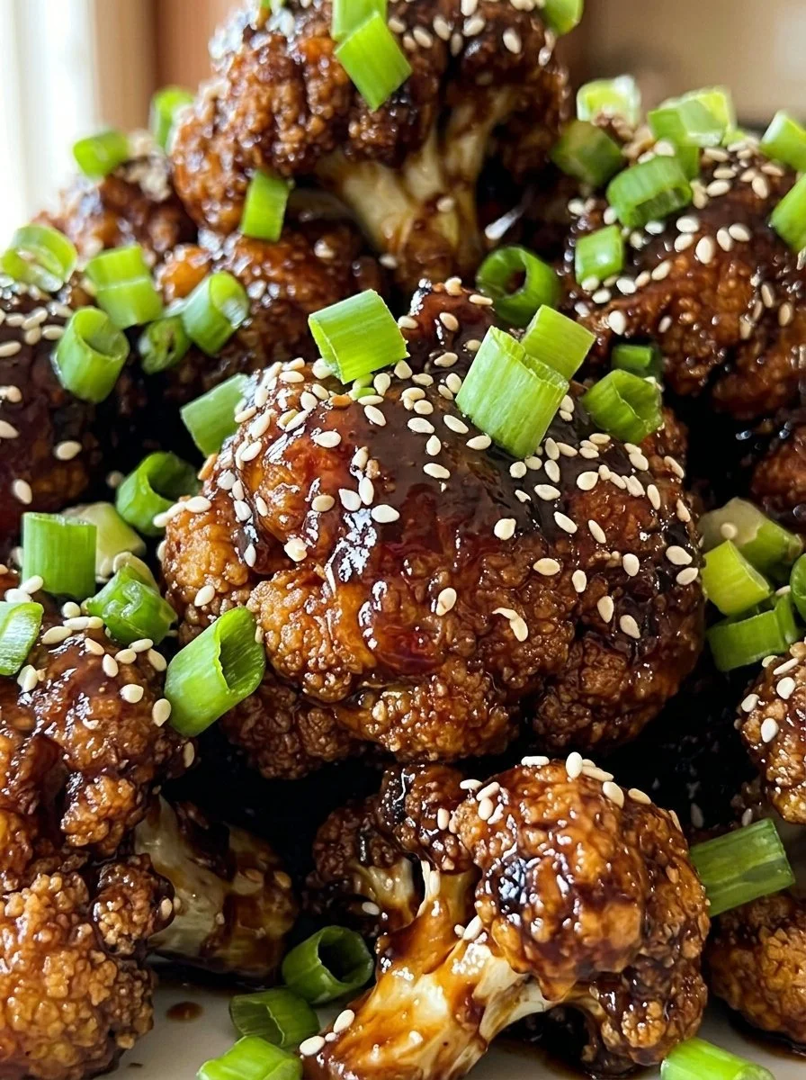 Amazing Sticky Honey Garlic Cauliflower