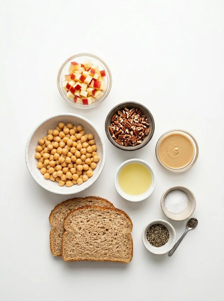 Apple Pecan Chickpea Salad Sandwich