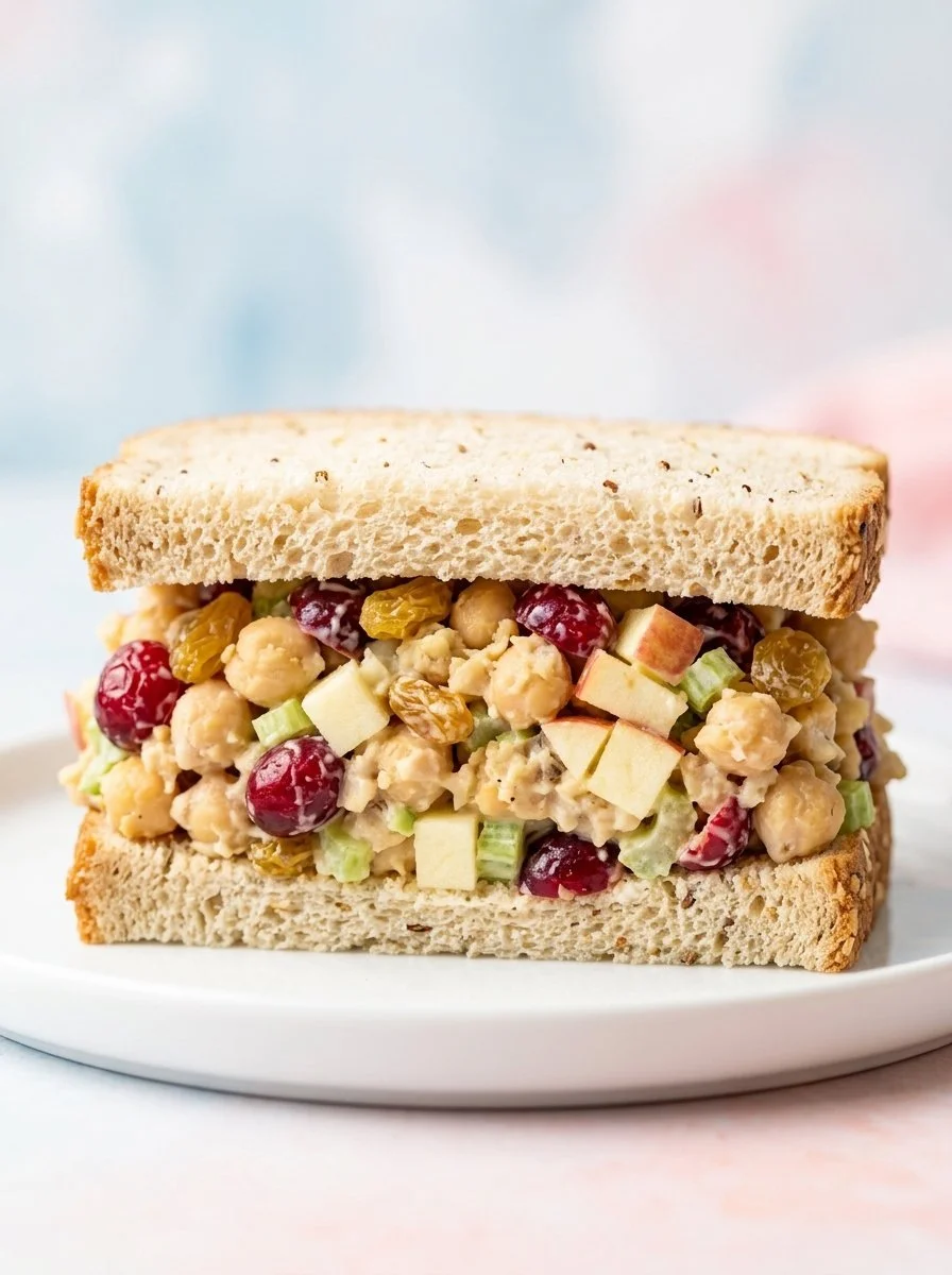 Apple Pecan Chickpea Salad Sandwich