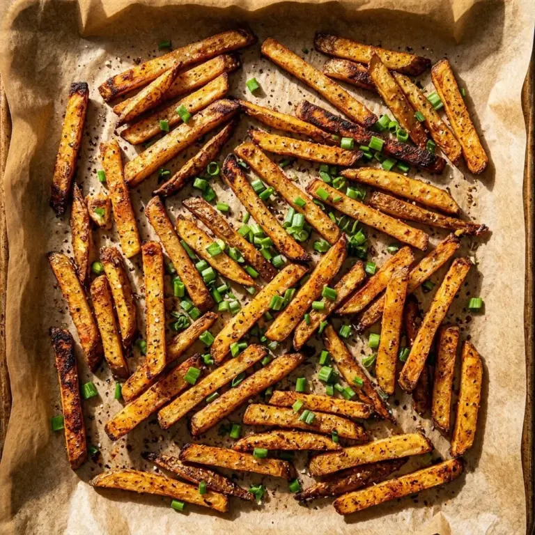 Healthy baked jicama fries served on a plate, perfect for paleo diet