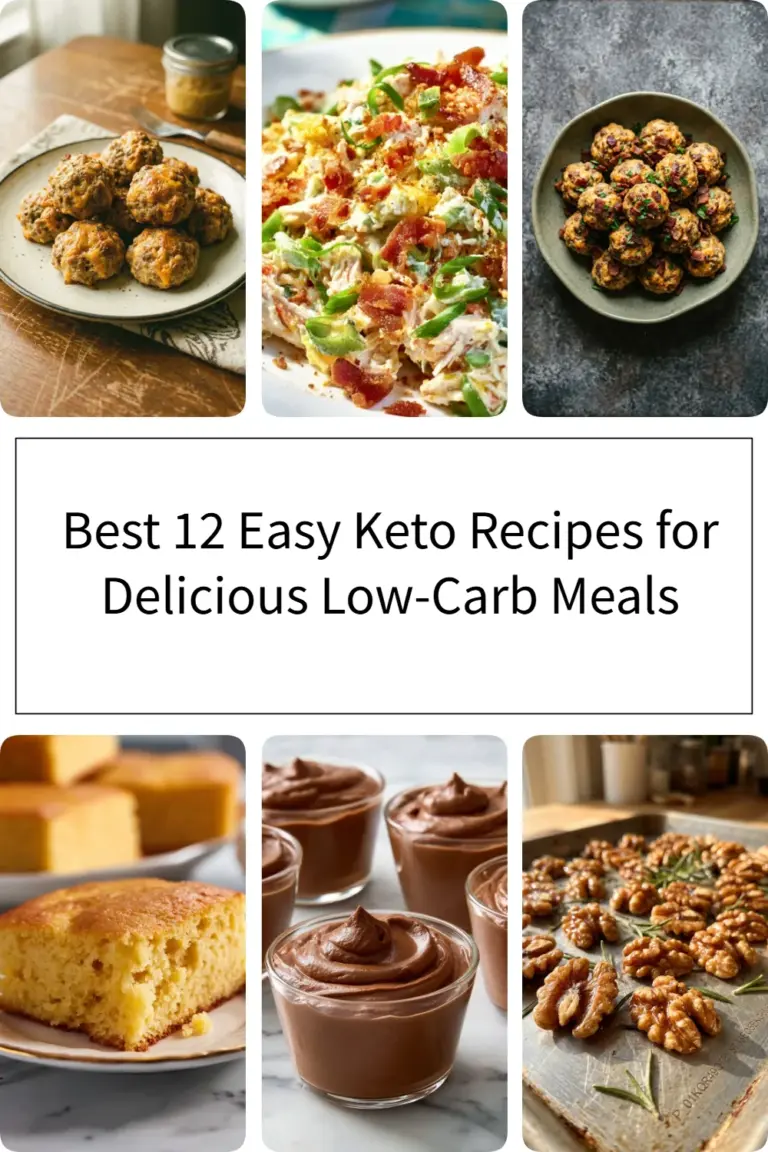 Plate of easy keto recipes featuring low-carb, delicious meals.