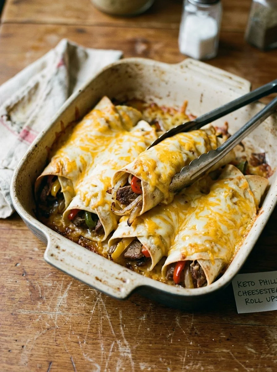 Keto Philly Cheesesteak Roll Ups