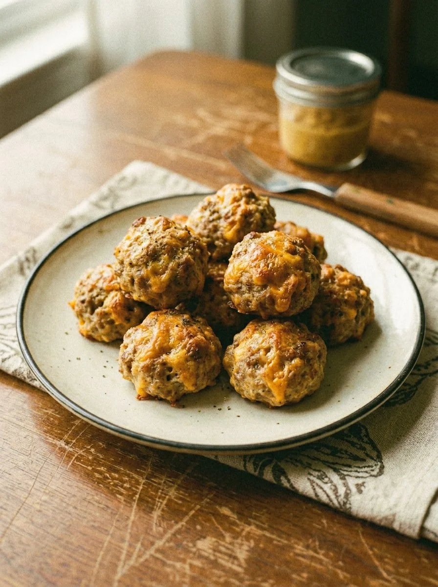 Cheesy Keto Sausage Balls