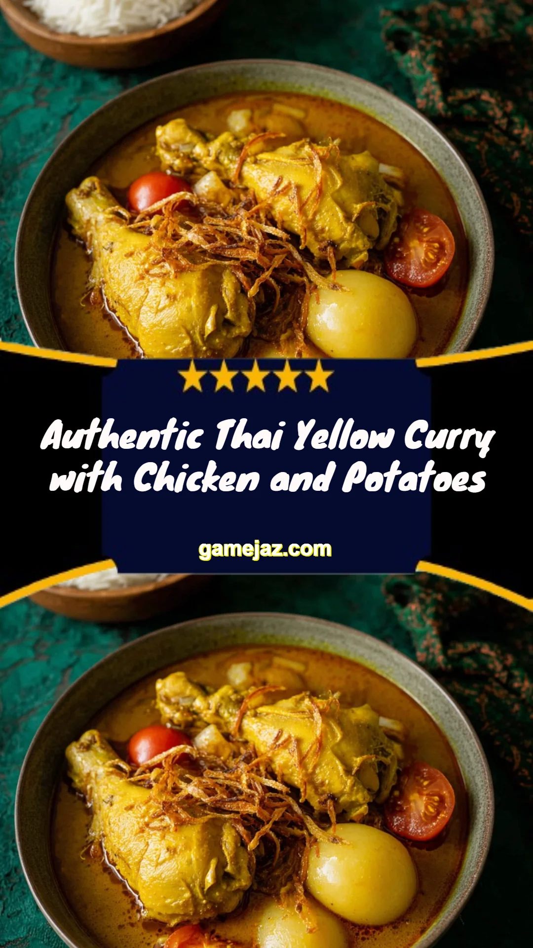 Authentic Thai Yellow Curry with Chicken and Potatoes