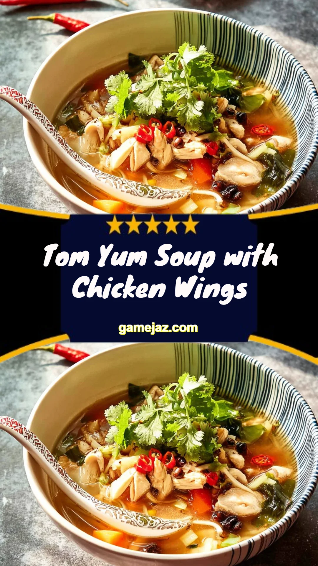 Tom Yum Soup with Chicken Wings