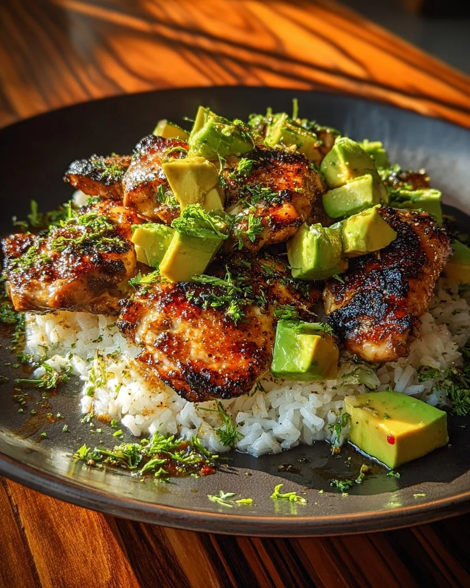 Honey Lime Chicken with Avocado Rice